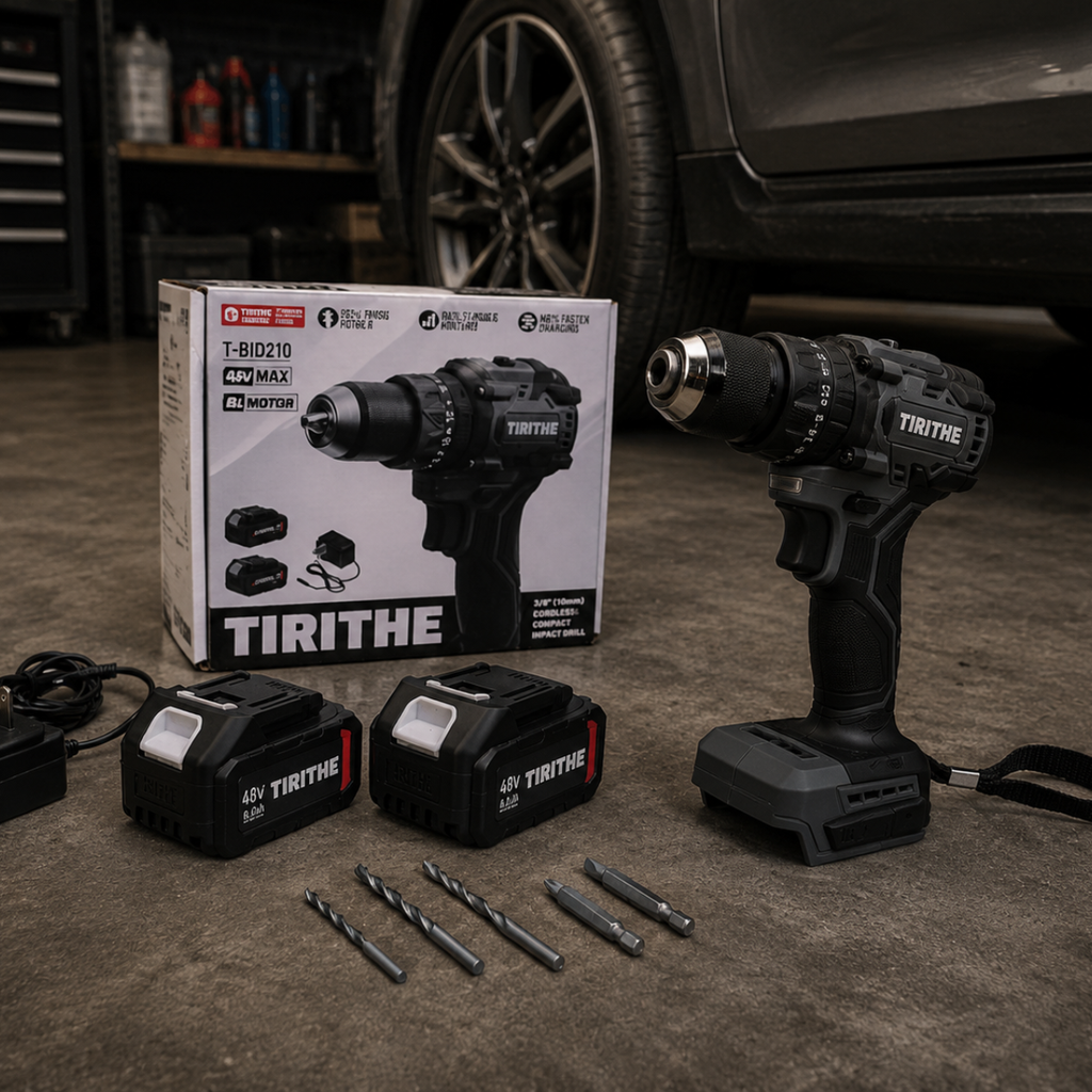Kit Taladro y Atornillador Profesional Stormer + REGALO: 2 Baterías de Repuesto y Kit de Brocas
