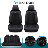 Funda de Auto Universal Turbo en Cuero Legítimo con AirBag +REGALOS: Alfombra de Cuero y Funda para Volante